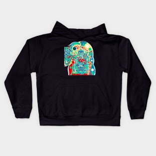 space mayan in boho style astronaut ecopop Kids Hoodie